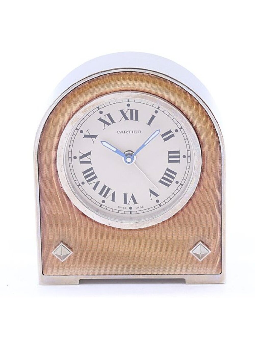 Cartier Box Table Clock Quartz White Dial